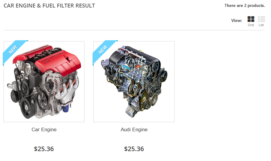 Prestashop Car Engine & Fuel Filter Module - 9